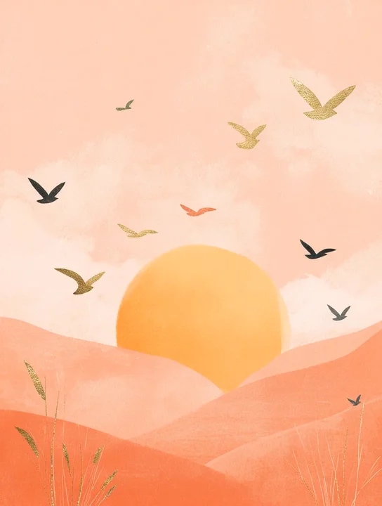 Sunrise over the field sympathy group card design